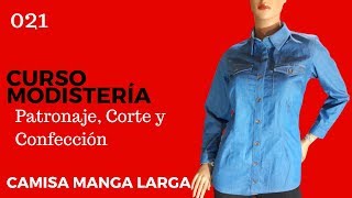 Curso Modistería Camisa Manga Larga a la Medida Paso a Paso 1 [upl. by Nadabb568]