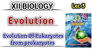 Evolution of Eukaryotes from prokaryotes lec 3  Evolution class 12 [upl. by Eikcin]