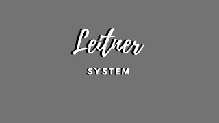 Study Technique Leitner System [upl. by Annohsat]