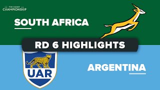 The Rugby Championship  South Africa v Argentina  Round 6 Highlights [upl. by Ranique]