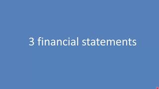 3 financial statements [upl. by Enneyehs]