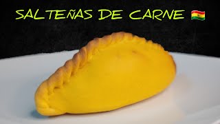 RECETA SALTEÑAS DE CARNE BOLIVIANAS 🇧🇴  SALTEÑAS DE CARNE JUGOSAS [upl. by Chavez807]