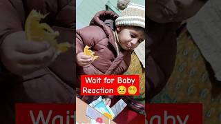 Baby Reaction while eating orange  shortsvideo ytshorts shorts youtubeshorts babyshorts [upl. by Lezned]