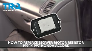 How to Replace Blower Motor Resistor 19941997 Honda Accord [upl. by Ikram]