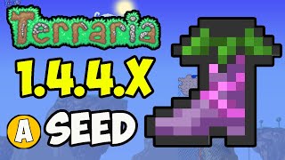 Terraria how to get FLOWER BOOTS fast NEW SEED for 1449 [upl. by Clayton]