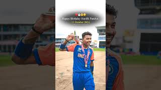 Happy Birthday Hardik Pandya 🎁 hardikpandya cricketlover birthday 👊shorts 🤞trending 🔥ytshorts [upl. by Anavlys720]