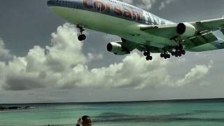 Corsairfly  Boeing 747400 landing at St Maarten [upl. by Renckens824]