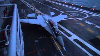 MiG29KUB Night Takeoff From Vikramaditya [upl. by Staford859]