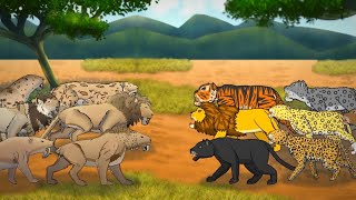 MODERN BIG CATS VS PREHISTORIC BIG CATS  RUMBLE  ANIMATION [upl. by Eical]