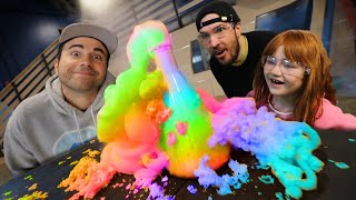 ADLEY SCiENCE with Mark Rober Adleys visit to CrunchLabs amp rainbow colors of elephant toothpaste [upl. by Abbye648]