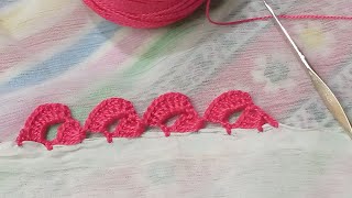 How to Crochet beautiful Design  कुरैशिया Crosia Lace Design for Beginner  Qurehia Dupatta Design [upl. by Lraed]