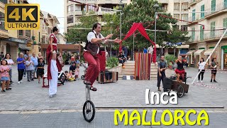 Mallorca  Inca  nice town  local market every Thursday  ASMR  4K  shows for kids [upl. by Omolhs468]