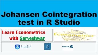 Johansen Cointegration test in R Studio [upl. by Va167]