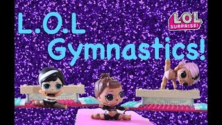 Lol surprise doll gymnastics challenge Lol surprise dolls do gymnastics Yayday tv doll stories [upl. by Ueihttam408]