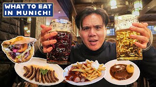 MUNICH FOOD TOUR  1L Beer Currywurst Döner Kebab  more [upl. by Ledniahs]