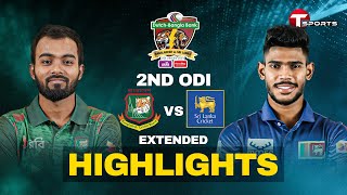 Extended Highlights  Bangladesh vs Sri Lanka  2nd ODI  T Sports [upl. by Uriah644]