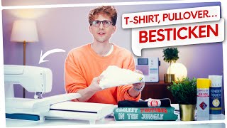 👕 TShirt besticken mit einer Stickmaschine [upl. by Regine]