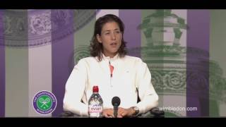 Garbiñe Muguruza Wimbledon 2017 final full english press conference [upl. by Ahseyk]