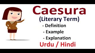 What is Caesura Literary Device Explain in Hindi  Urdu [upl. by Pampuch]