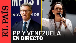 DIRECTO  Núñez Feijóo y la opositora venezolana María Corina Machado en un acto sobre Venezuela [upl. by Mathews468]