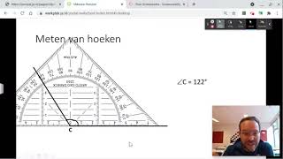 Tekenen en meten van hoeken met een geodriehoek [upl. by Shiekh]