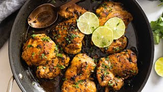 Cilantro Lime Chicken Thighs  30Minute Dinner Recipe [upl. by Leor]