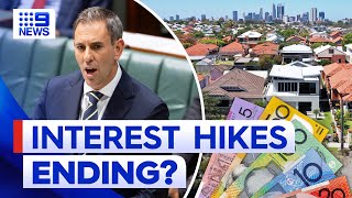 Australian interest rate hikes to end according to new predictions  9 News Australia [upl. by Nylanna804]