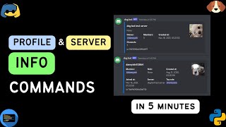 User Profile and Server Info Commands  Discord Nextcord Bot Tutorial Python  Part 12 [upl. by Phillis]