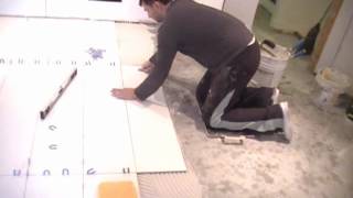 Watch Me Install 48quot Ceramic Tiles Professional Tile Setter in Toronto [upl. by Melessa]