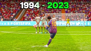 Free Kicks From FIFA 1994 to 2023 [upl. by Ezaria]