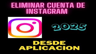 Como eliminarDesactivar cuenta de Instagram PARA SIEMPRE [upl. by Auqinot]