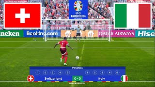 Switzerland vs Italy ● Penalty Shootout  Round of 16  UEFA Euro 2024 [upl. by Merideth]