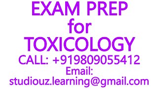 EXAM PREP for TOXICOLOGY MBBS MEDICINE ANATOMY BIOCHEMISTRY PHARMACOLOGYPATHOLOGYMICROBIOLOGY [upl. by Goldstein497]