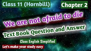 Class 11 English Hornbill Chapter 2 Question Answer Talking About The Text  Understanding the Text [upl. by Nnahgem358]