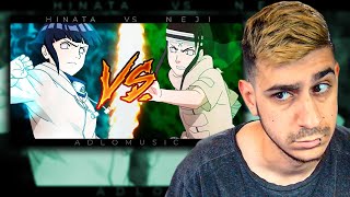 REACCIONANDO a HINATA VS NEJI RAP  AdloMusic [upl. by Lynett]