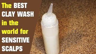 EASY DIY CLAY WASH Kaolin Clay Hair  less shedding healthier scalp longer hair 4c hair [upl. by Olraced]