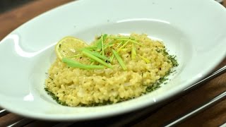 107 Eier Graupen Risotto mit Champignons und Zitrone  KanalELF  Rezepte [upl. by Ahsiek359]