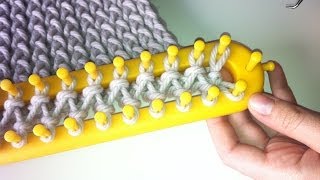 How to Loom Knit a Scarf  Crossed Stockinette Stitch DIY Tutorial [upl. by Assilac197]