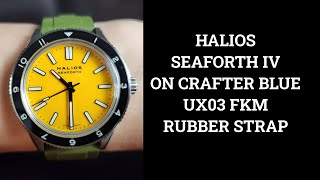 Unboxing Halios Seaforth IV Then Adding Crafter Blue UX03 FKM Rubber Strap [upl. by Godard]