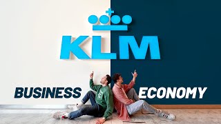 BUSINESS CLASS FOR JUST £136 KLM Business vs Economy Flight Comparison [upl. by Reivad]