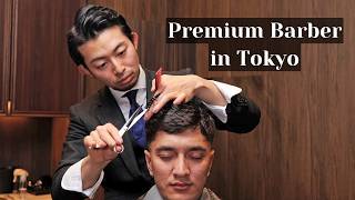 💈ASMR Haircut amp Shave at Traditional Bespoke Barber in Tokyo Japan  No Talking [upl. by Etom331]