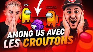 LE VRAI VISAGE DES CROUTONS  AMONG US Ft Michou Inoxtag Lebouseuh Valouzz Doig Mel [upl. by Nimesay]