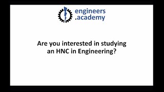 Online Distance Learning HNC Courses in Engineering with the Engineers Academy [upl. by Enhpad2]