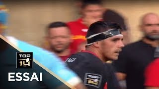 TOP 14  Essai Dylan CRETIN LOU  Perpignan  Lyon  J3  Saison 20182019 [upl. by Ahcmis]