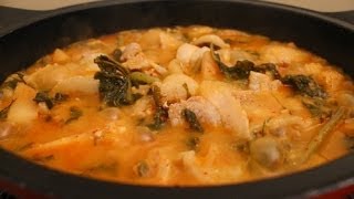 How to Make Radish Kimchi Pork Stew 열무 김치 돼지고기 찌개 [upl. by Akcemat258]