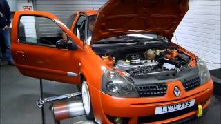 Clio 182 Trophy dyno JMS RS2 Extra 208bhp [upl. by Sarette]