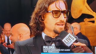 MALUMA  INTERVIEW  E LIVE FROM THE RED CARPET  GRAMMYS 2024 [upl. by Ainessej]