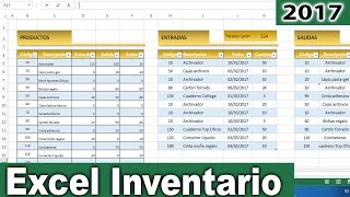 Excel  Cómo hacer un inventario de entradas y salidas en excel [upl. by Yordan]