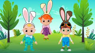 Hop Little Bunnies Hop  Dance Party  Cocomelon and Pocoyo Nursery Rhymes amp Kids Songs [upl. by Mot]