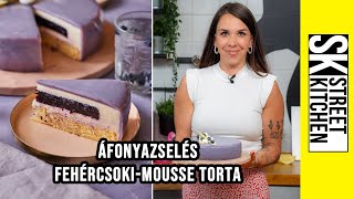 ÁFONYAZSELÉS 🫐 fehércsokimousse TORTA 💜 [upl. by Fantasia]